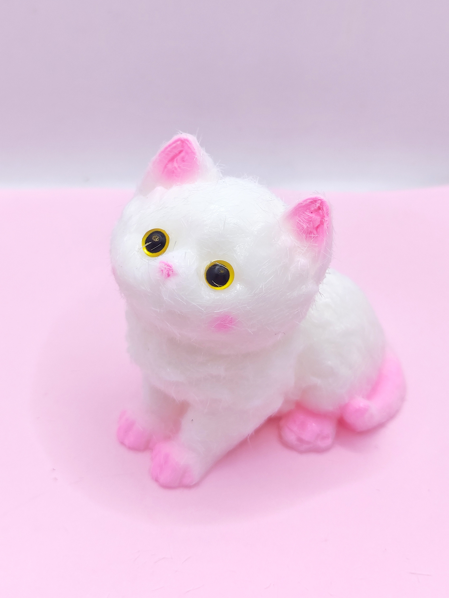 Limmy Sevimli Kedi Squishy Taba Tüylü Yumuşacık 7 Cm Kedi Sukuşi - Mavi