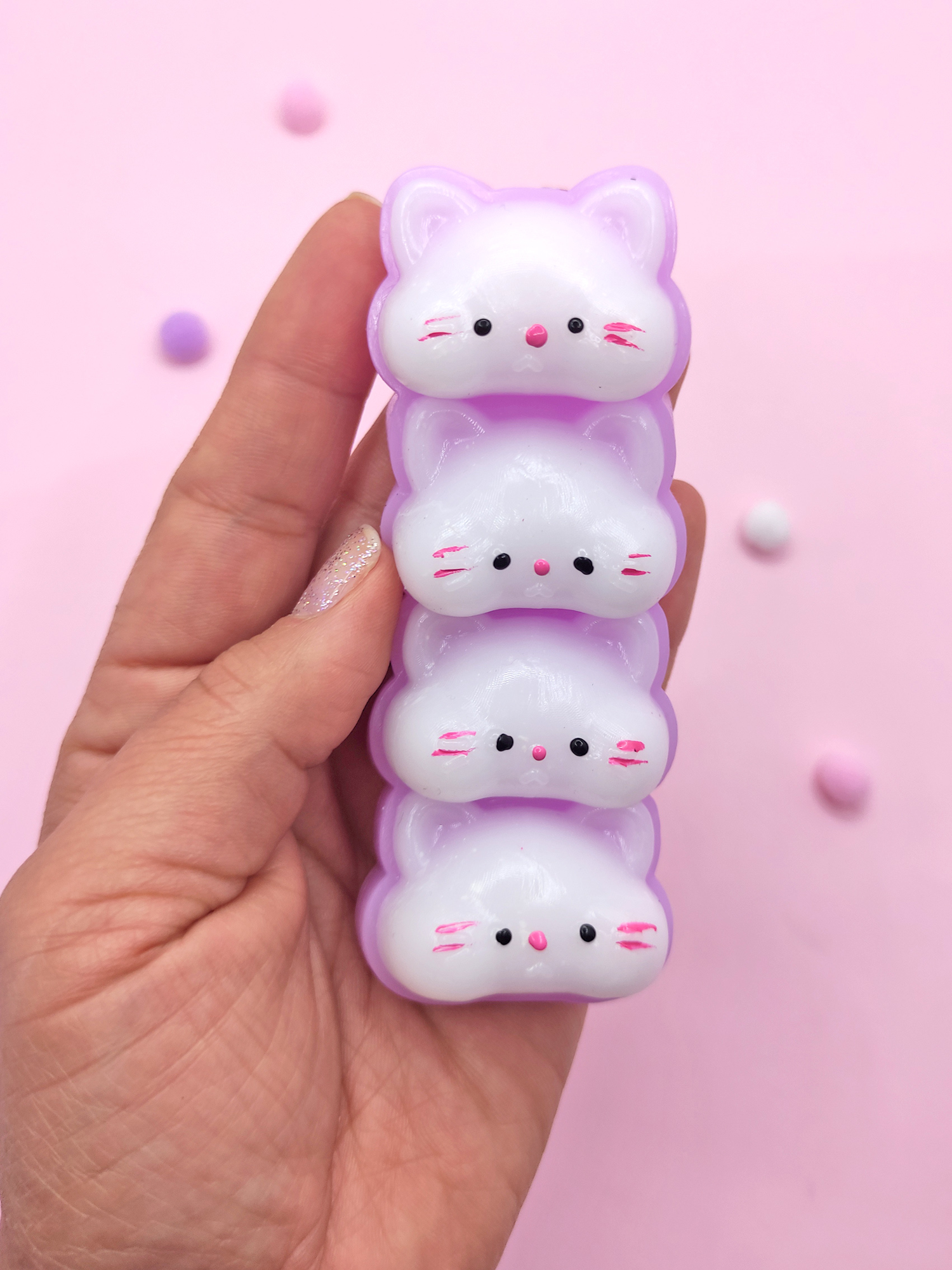 Limmy Sevimli Kedi Suratları Squishy Taba Sukuşi Yumuşacık (10X4cm) Ked