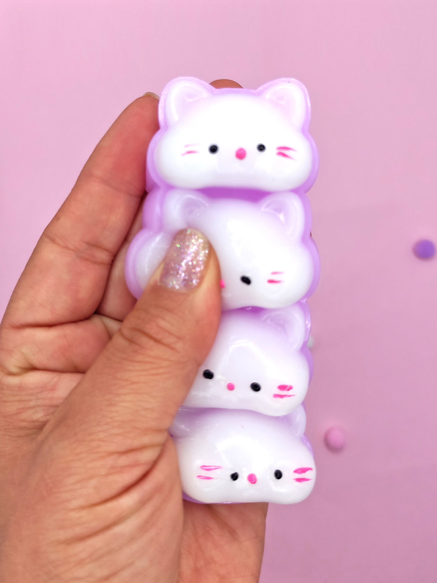 Limmy Sevimli Kedi Suratları Squishy Taba Sukuşi Yumuşacık (10X4cm) Ked