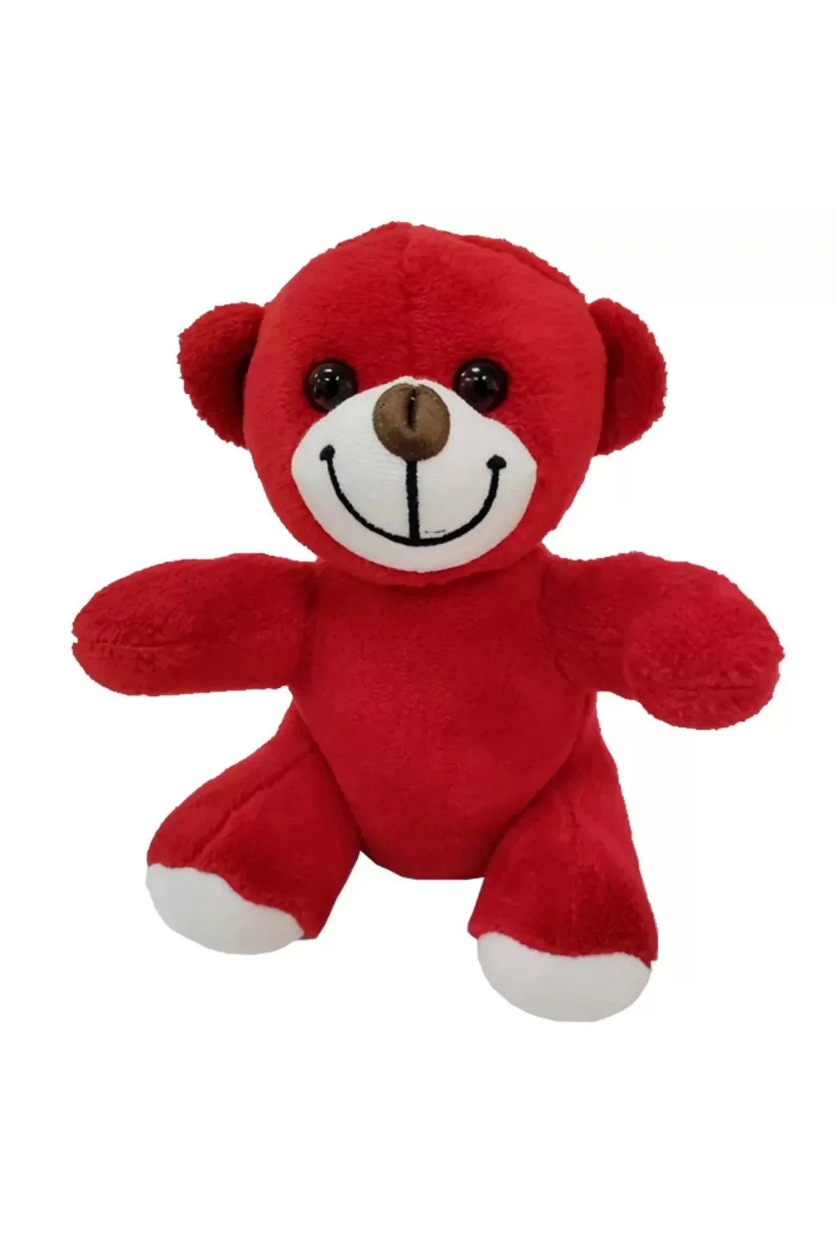 Sevimli Kırmızı Peluş Oyuncak Ayı