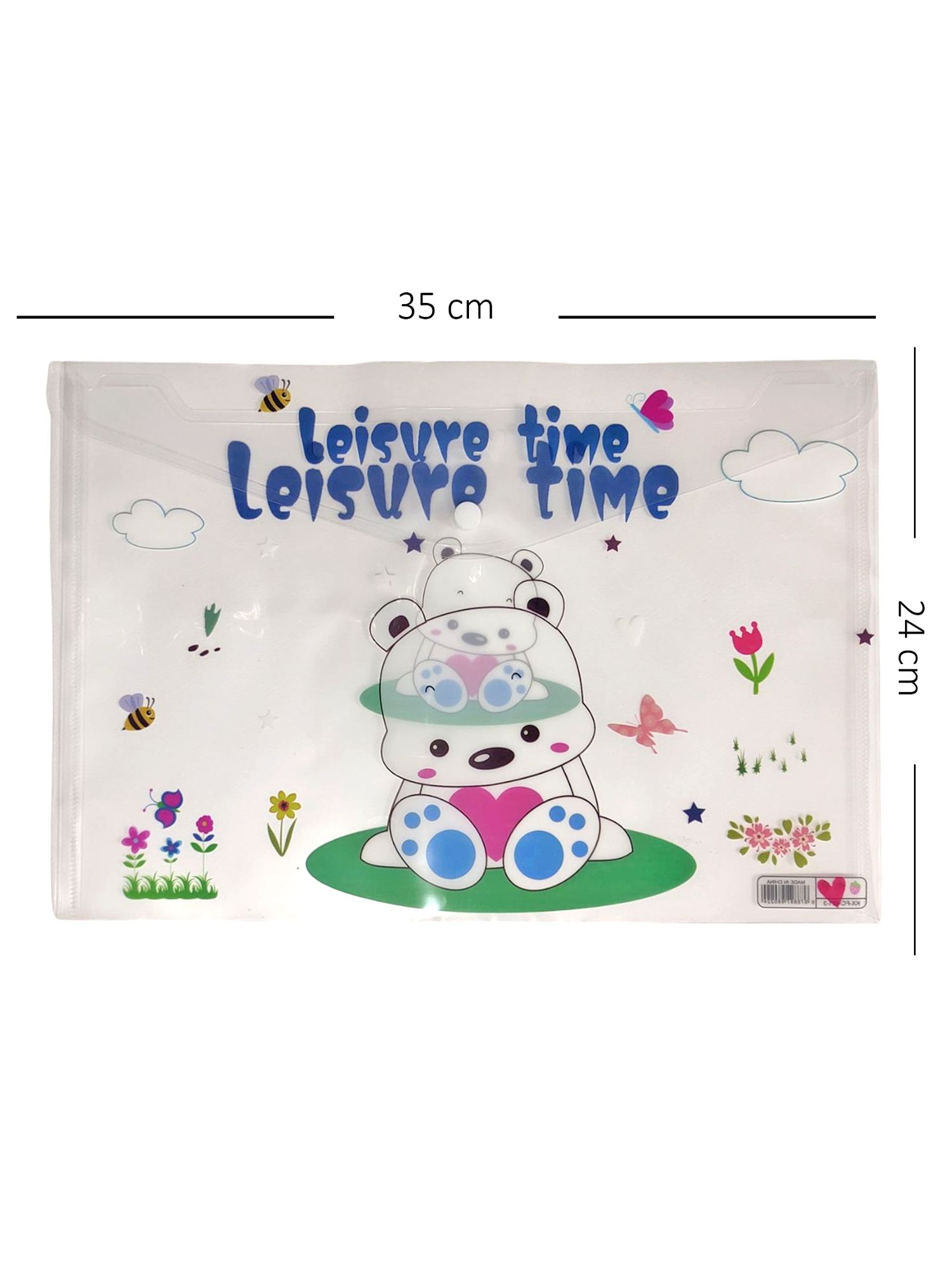 Sevimli Köpek Beyaz Desenli Çıt Çıtlı Zarf Dosya - 1 Adet