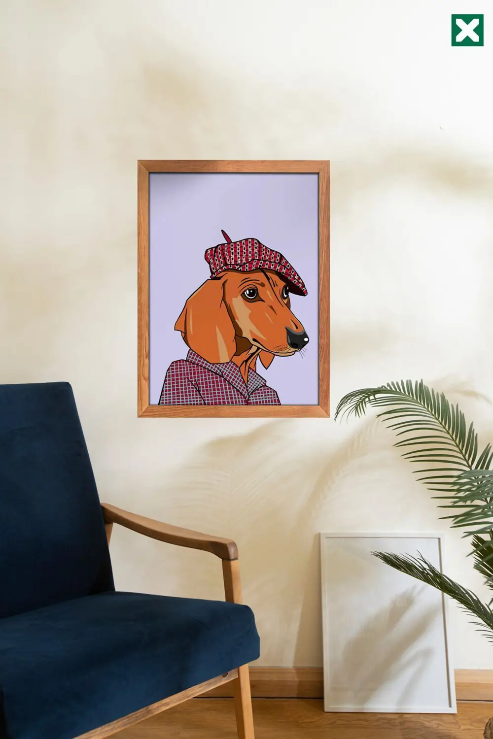 Sevimli Köpekler  Dekorize 3'lü Set, Çerçeve Görünümlü Modern Mdf