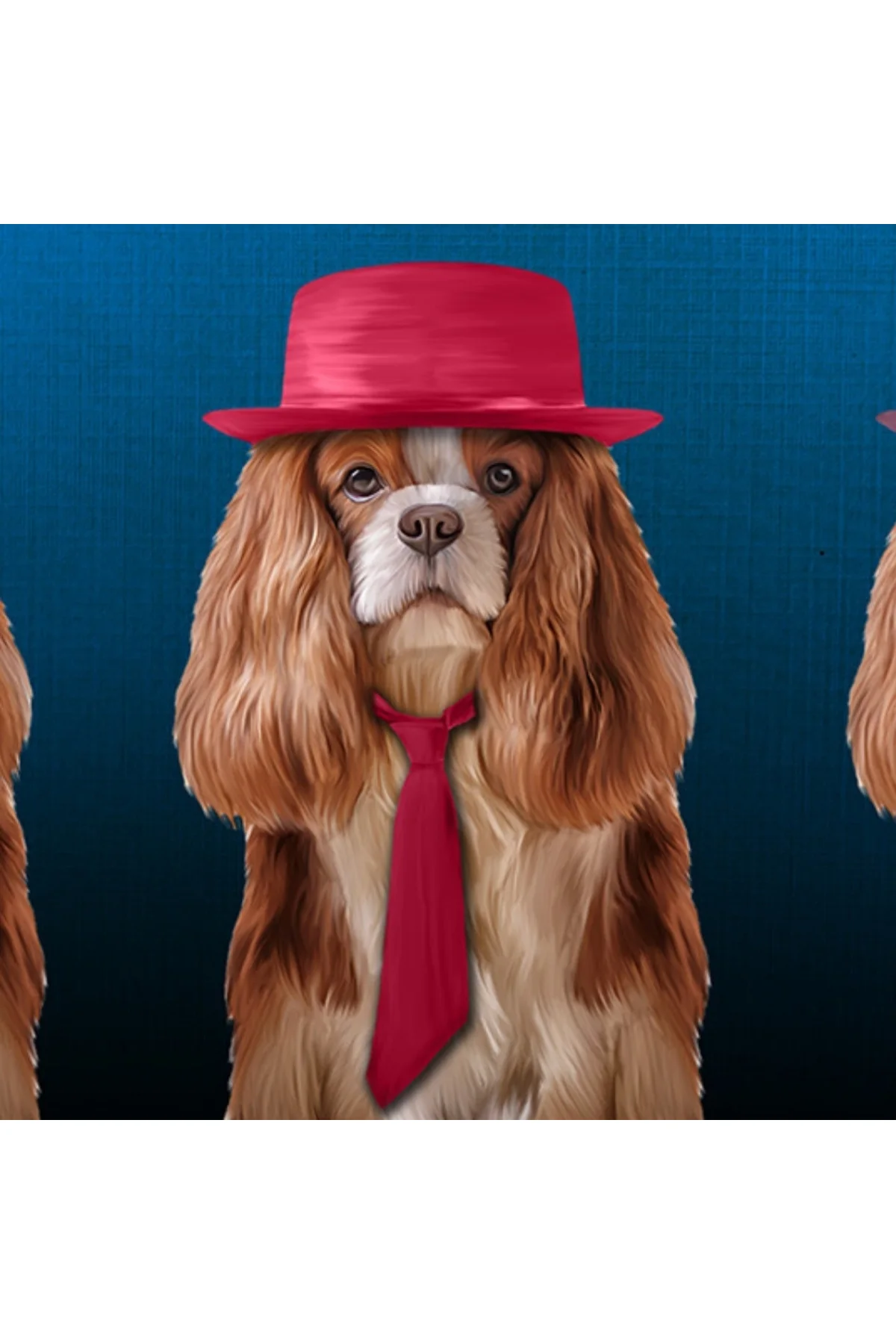 Sevimli Köpekler Kanvas Tablo 60 x 120