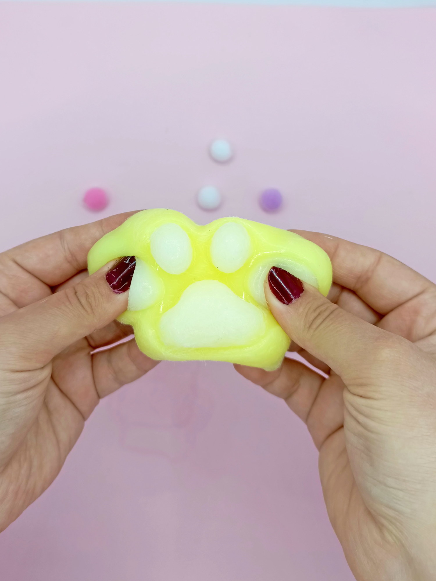 Limmy Sevimli Küçük Squishy Kedi Pati Sikma 7 Cm Tüylü Pati Sukuşi - Sa