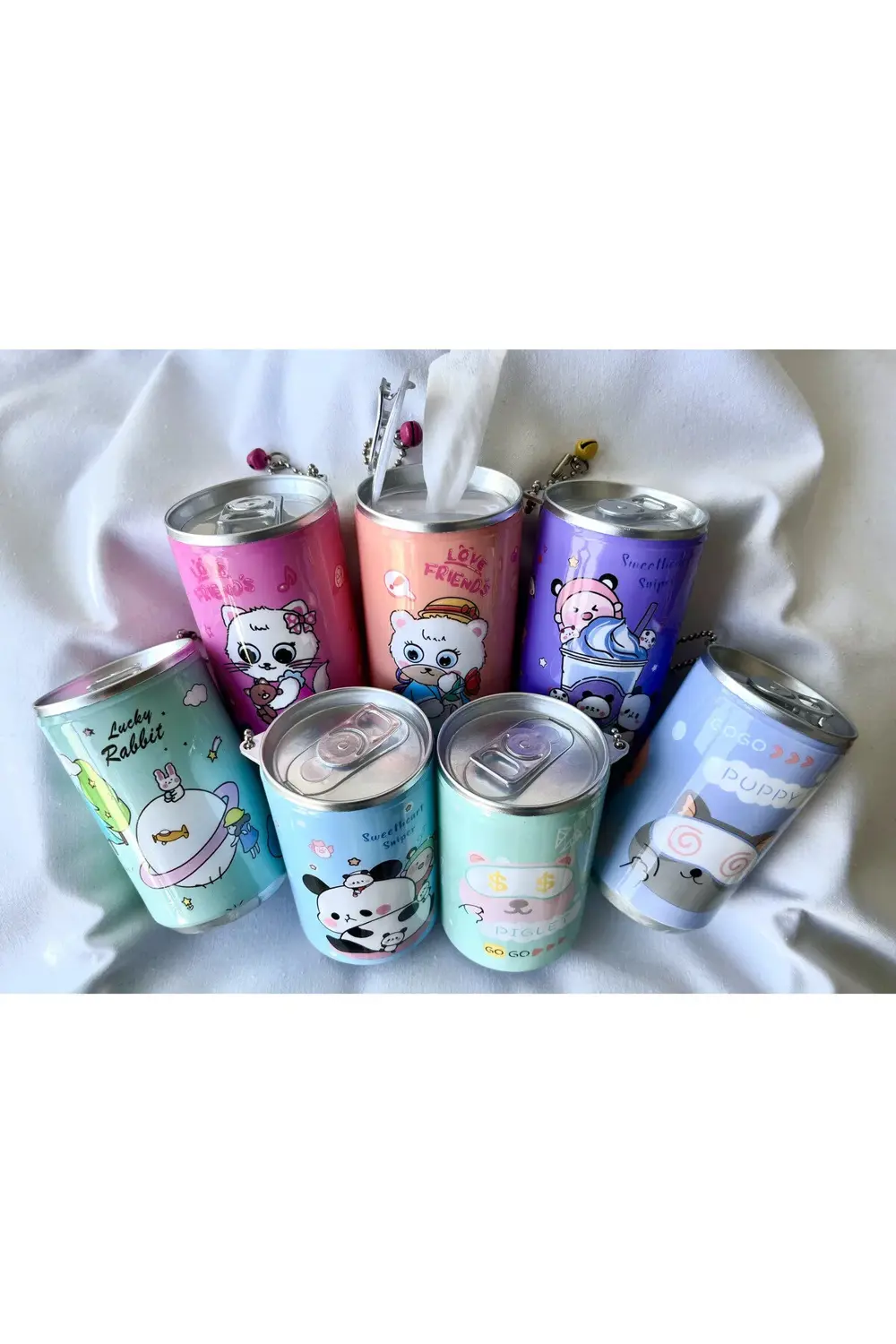 Sevimli Kutu Kola Görünümlü Islak Mendil Anahtarlık Çanta Süsü Ma