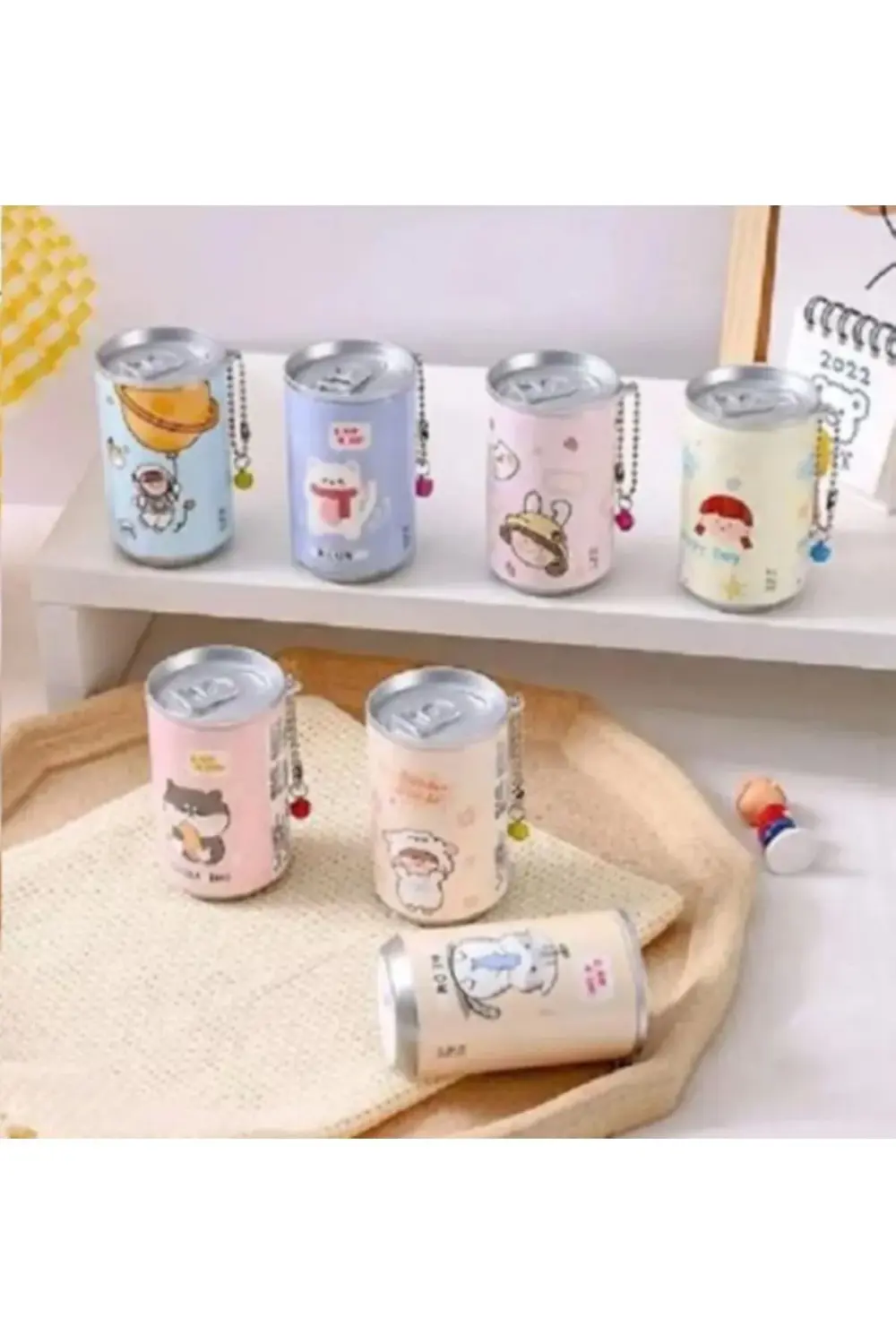 Sevimli Kutu Kola Islak Mendil Asklı Anahtarlık Süsü Makyaj Mendi