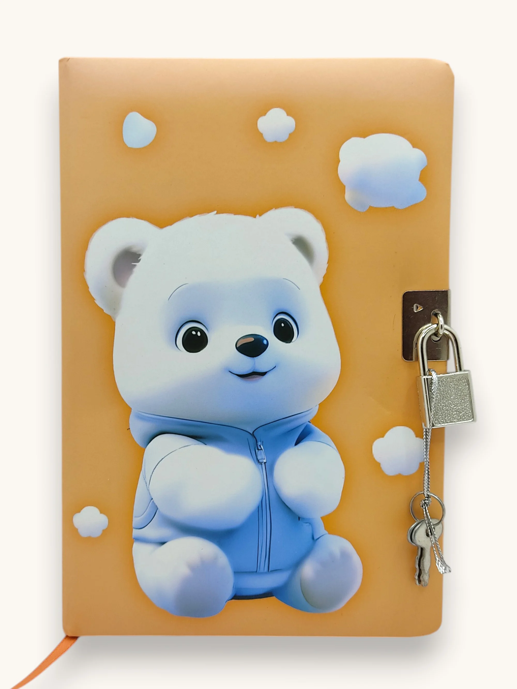 Sevimli Kutup Ayısı Hatıra Defteri (Günlük) Kilitli Defter 80 yap