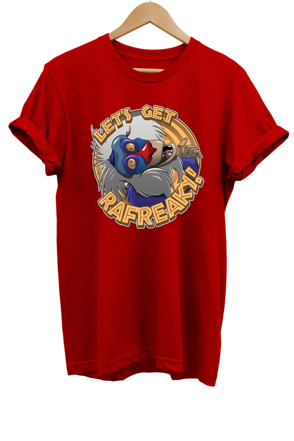 Sevimli Maymun Baskılı %100 Pamuk Basic T-shirt Normal Beden Tişö