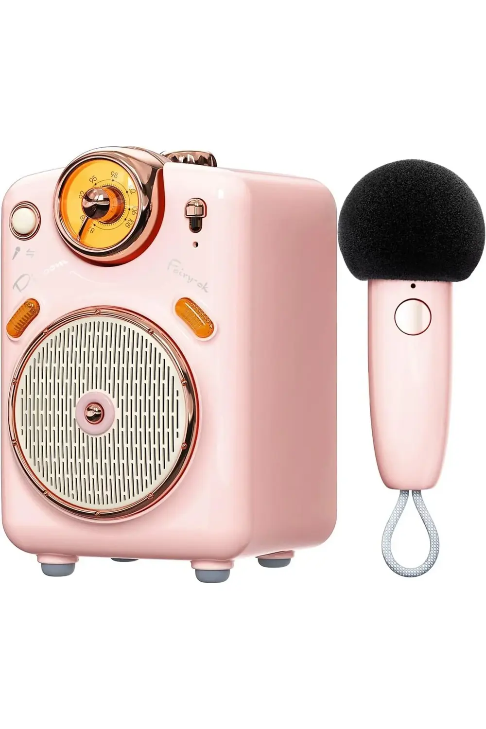 Sevimli mikrofonlu hoparlör, şarkı söylemek veya konuşmak için 7