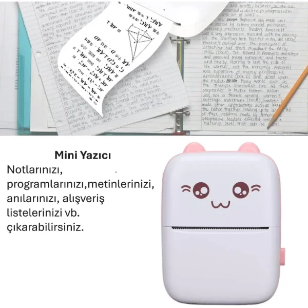 Sevimli Mini Taşınabilir Yazıcı Printer Sevimli Mini Taşınabilir Yazıcı Printer