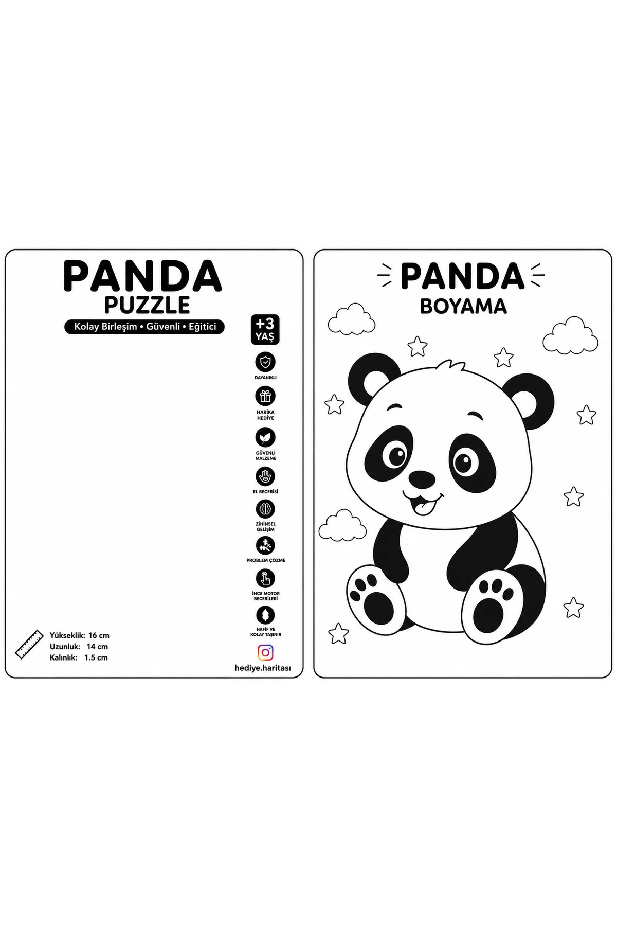 Sevimli Panda 3D Baskı Puzzle – 5 Parça Eğitici Çocuk Yapbozu (3+ Yaş) Sevimli Panda 3D Baskı Puzzle – 5 Parça Eğitici Çocuk Yapbozu (3+ Yaş)