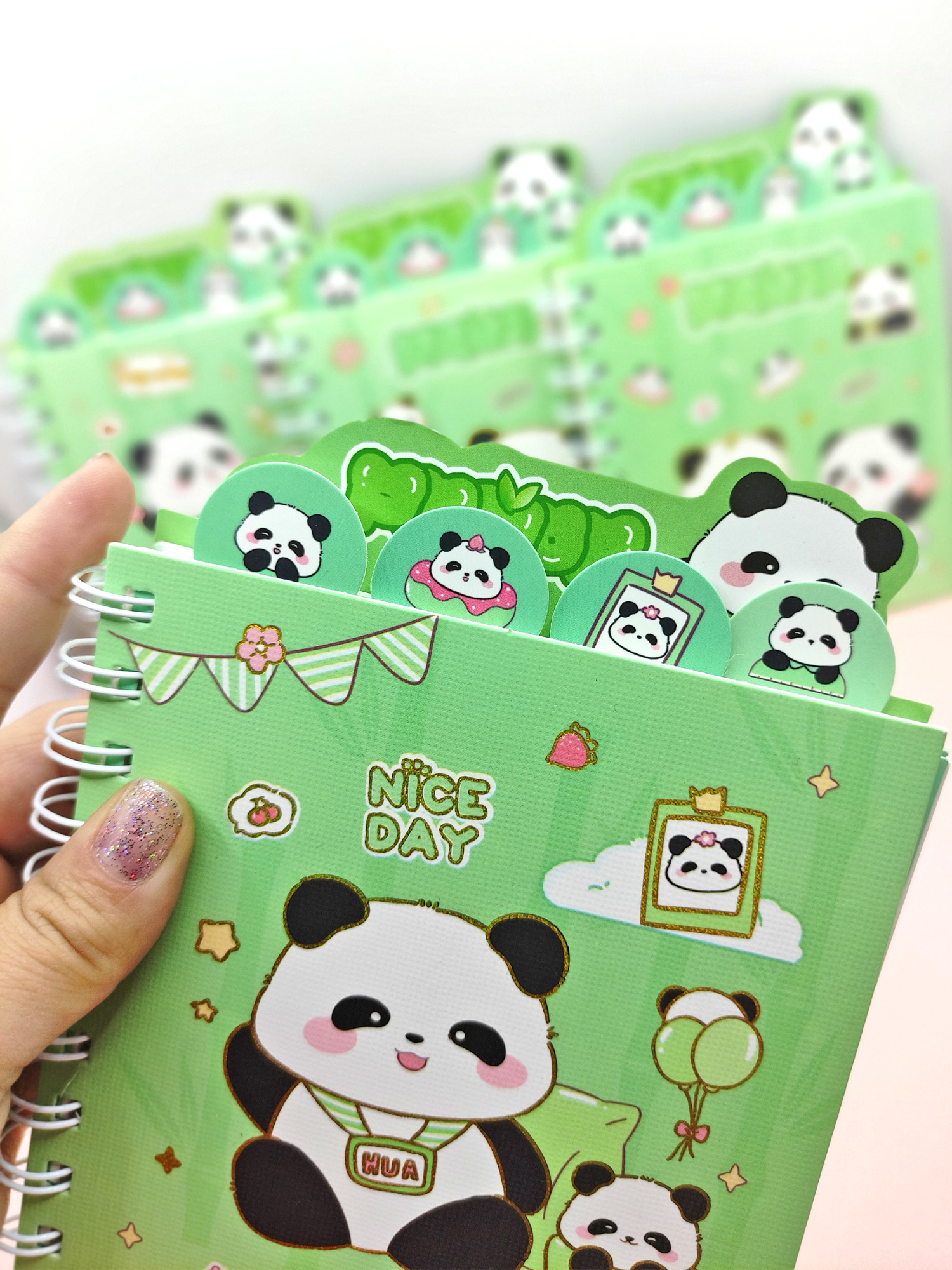 Sevimli Panda Ayraçlı A5 Not Defteri (14x18 cm) - Panda BFF