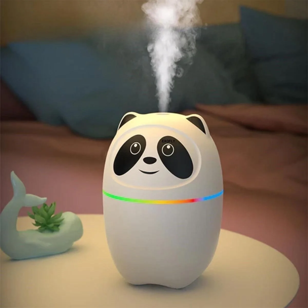 Sevimli Panda Figürlü Hava Nemlendirici – Ultrasonik Soğuk Buhar Makinesi, LED Işıklı Masaüstü Oda Nemlendirici Fiyatı, Yorumları ve Özellikleri