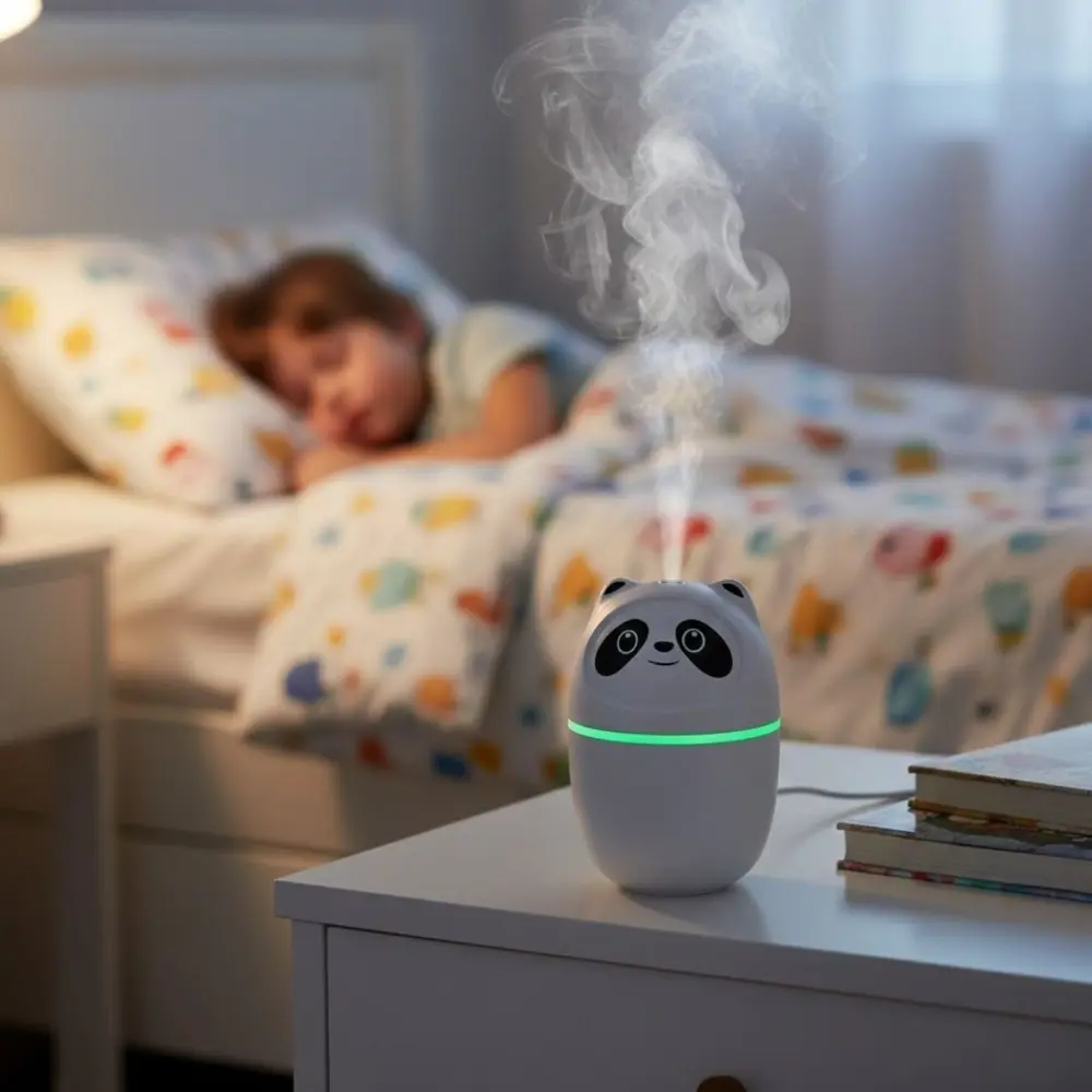 Sevimli Panda Figürlü Hava Nemlendirici – Ultrasonik Soğuk Buhar 