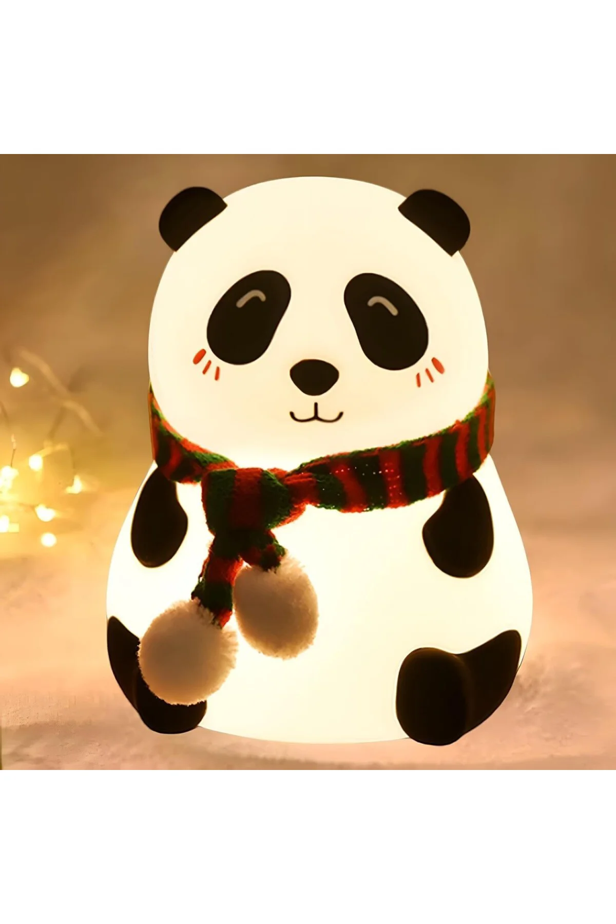 Sevimli Panda Gece Lambası Silikon LED Işık Çocuk Odası Dekoru He