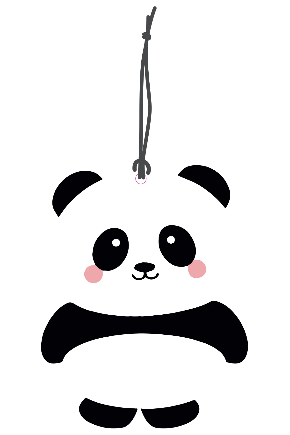 Sevimli Panda Tasarımlı Dekoratif Oto Kokusu ve Oto Aksesuarı