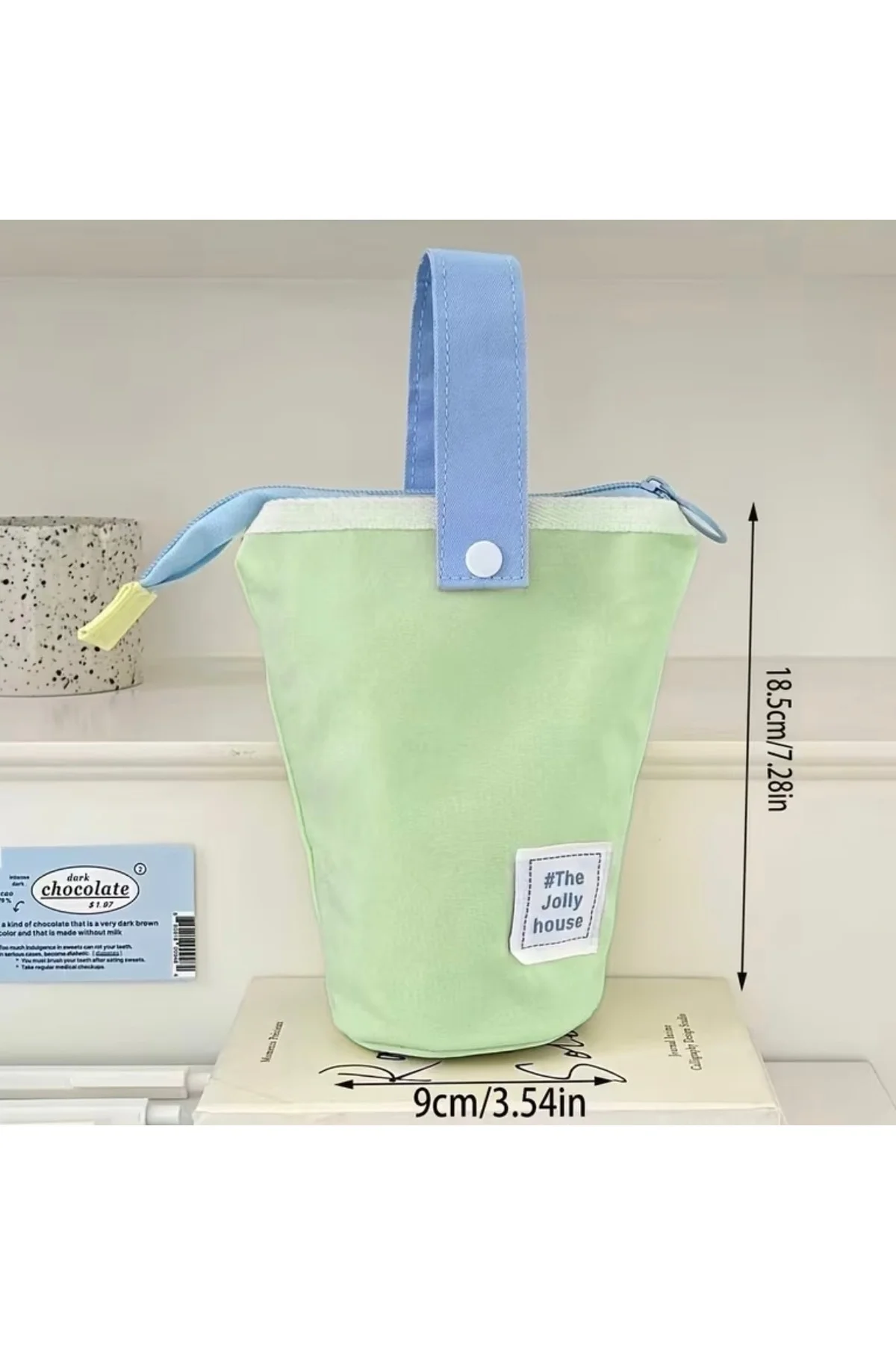 Sevimli Pastel Tonlu Fermuarlı Stand Kalemlik - Taşınabilir Masa Üstü Kalem Kutu - Görsel 3