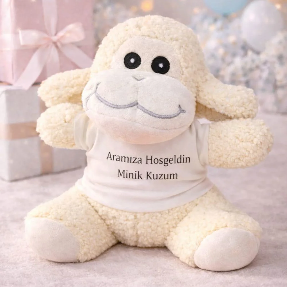 Sevimli Peluş Kuzu Tişörtlü Minik Oyuncak Hobi Aksesuarı