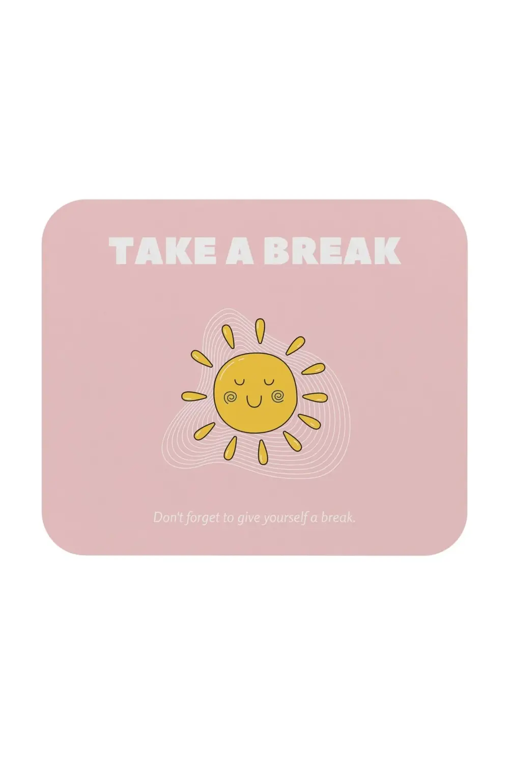 Sevimli Pembe Mouse Pad, 21x17 cm, Kaymaz Taban, Ev, Ofis ve Oyun