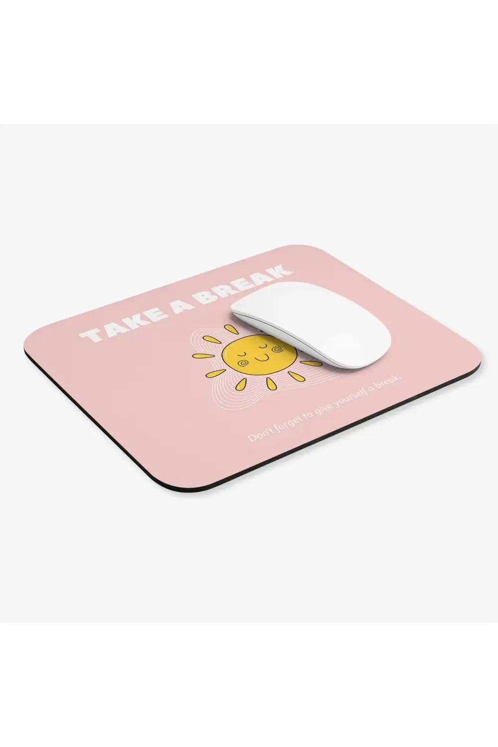 Sevimli Pembe Mouse Pad, 21x17 cm, Kaymaz Taban, Ev, Ofis ve Oyun