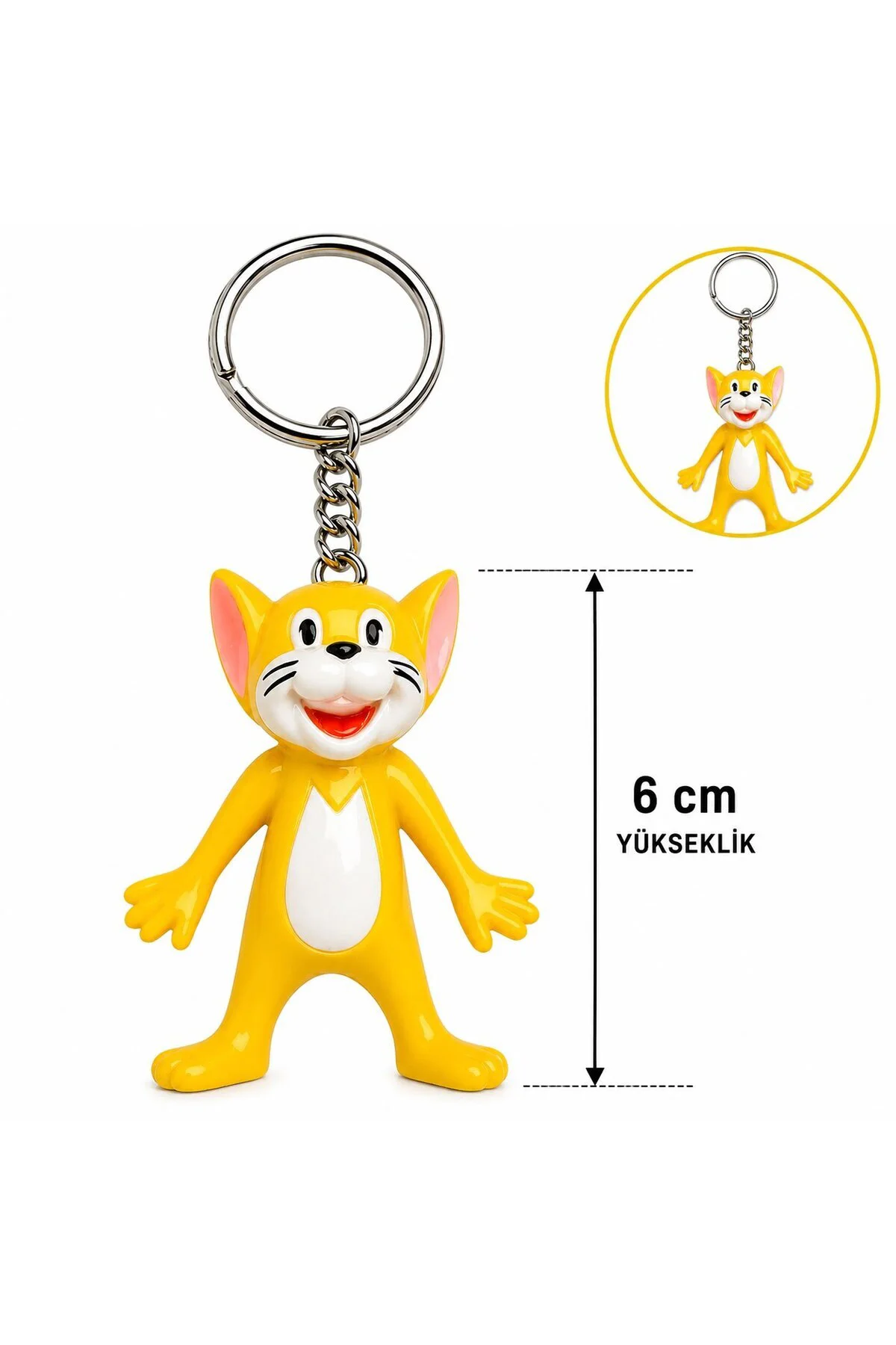 Sevimli Sarı Kedi Figürlü Anahtarlık 6 Cm Sevimli Sarı Kedi Figürlü Anahtarlık 6 Cm