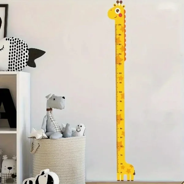 Sevimli Sarı Zürafa Temalı Boy Ölçüsü Sticker