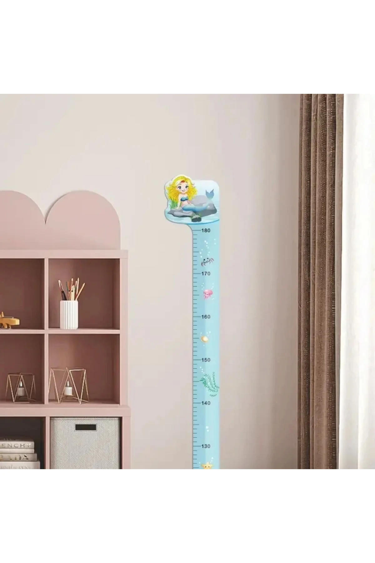 Sevimli Sarı Zürafa Yeşil Dinazor Deniz Kızı Roket Ağaç Boy Ölçüsü Sticker Sevimli Sarı Zürafa Yeşil Dinazor Deniz Kızı Roket Ağaç Boy Ölçüsü Sticker - Görsel 2