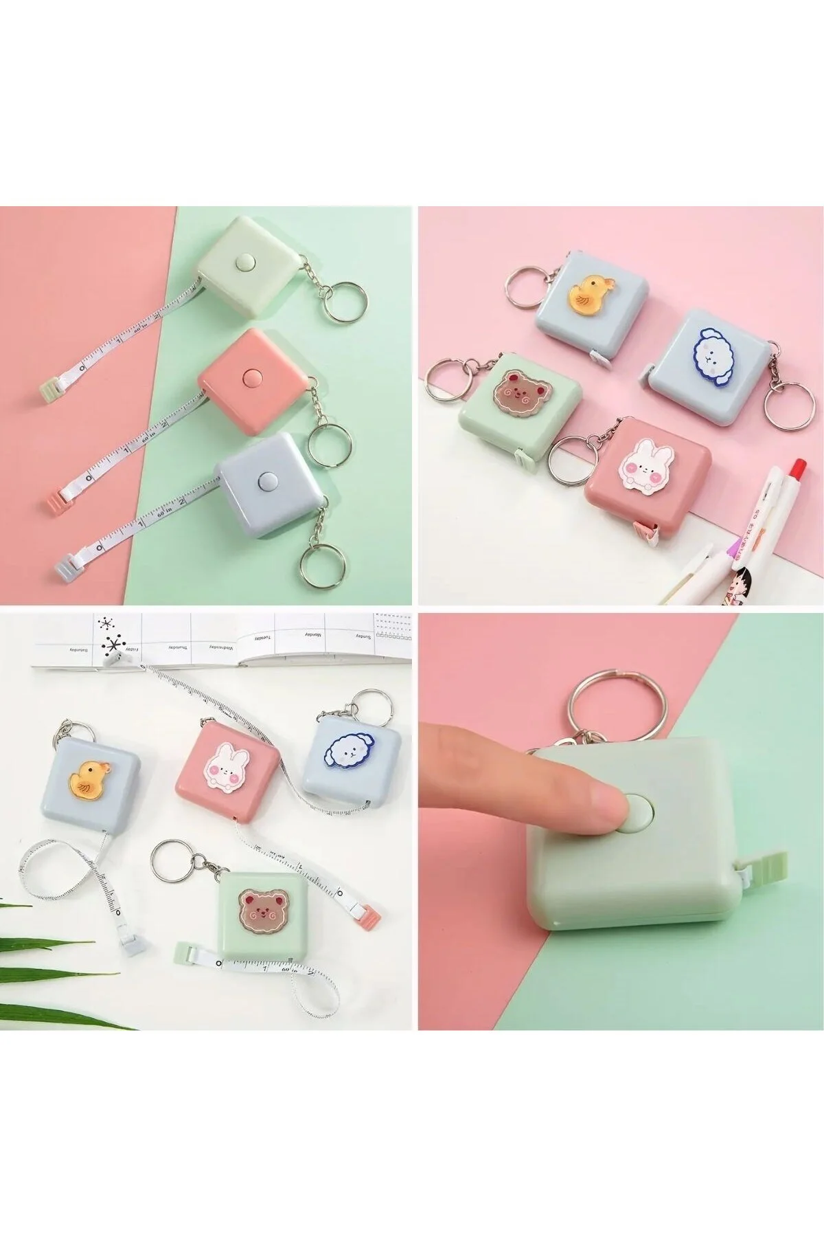 Sevimli Stickerlı Anahtarlık – 150cm Uzunluk | Şık & Pratik Tasar