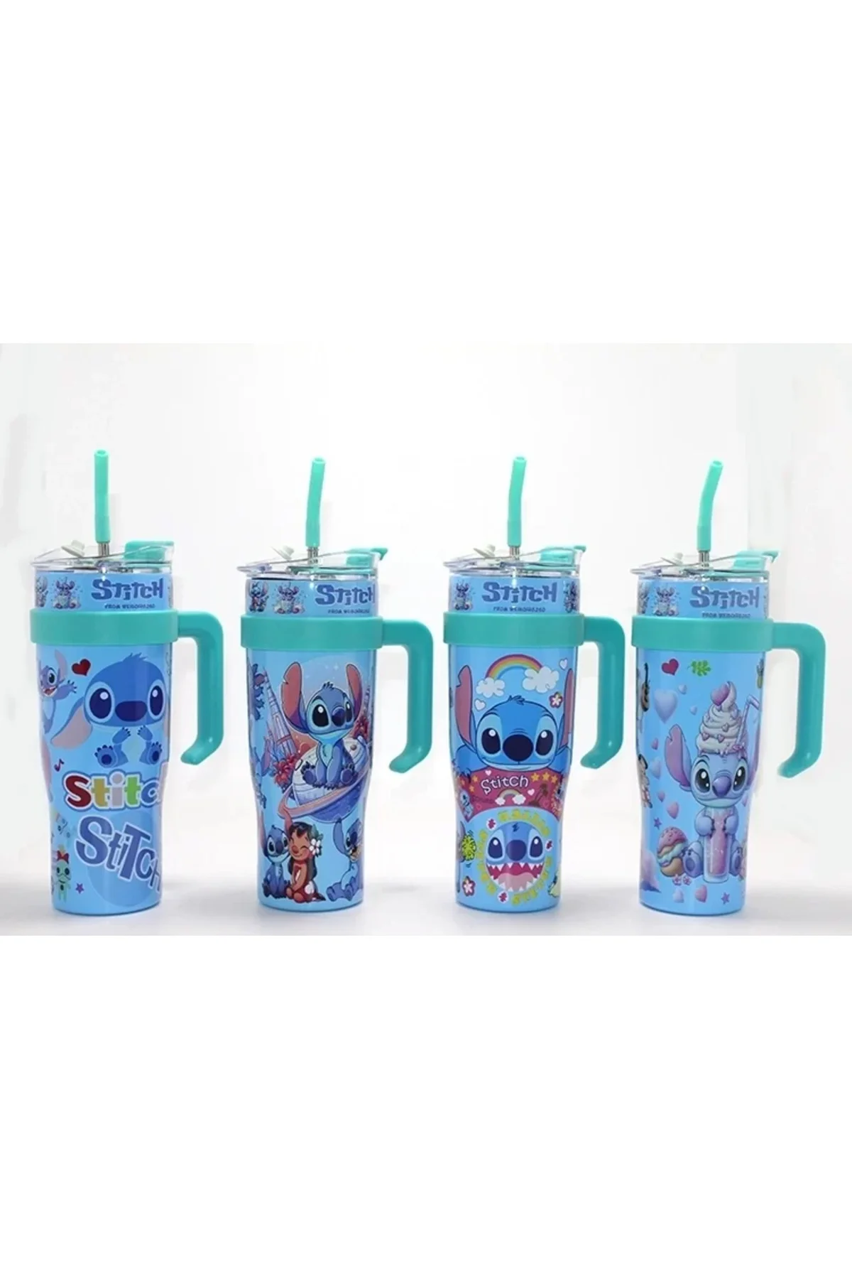 Sevimli Stitch Pipetli Termos & Suluk Alk4712