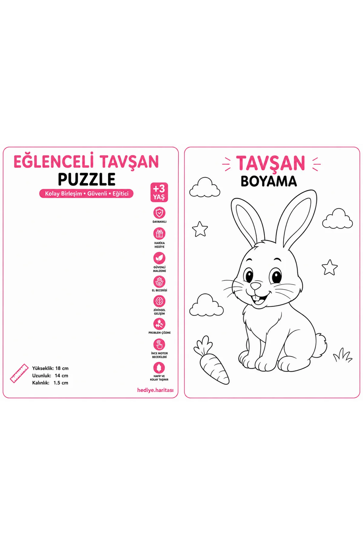 Sevimli Tavşan 3D Baskı Puzzle – 5 Parça Eğitici Çocuk Yapbozu (3+ Yaş) Sevimli Tavşan 3D Baskı Puzzle – 5 Parça Eğitici Çocuk Yapbozu (3+ Yaş)