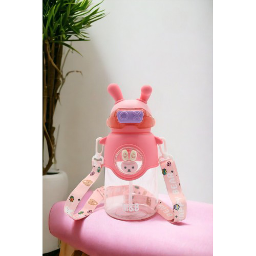 Sevimli Tavşan Su Matarası 500ml Şirin Tavşan Tasarımlı Su Şişesi Sevimli Tavşan Su Matarası 500ml Şirin Tavşan Tasarımlı Su Şişesi