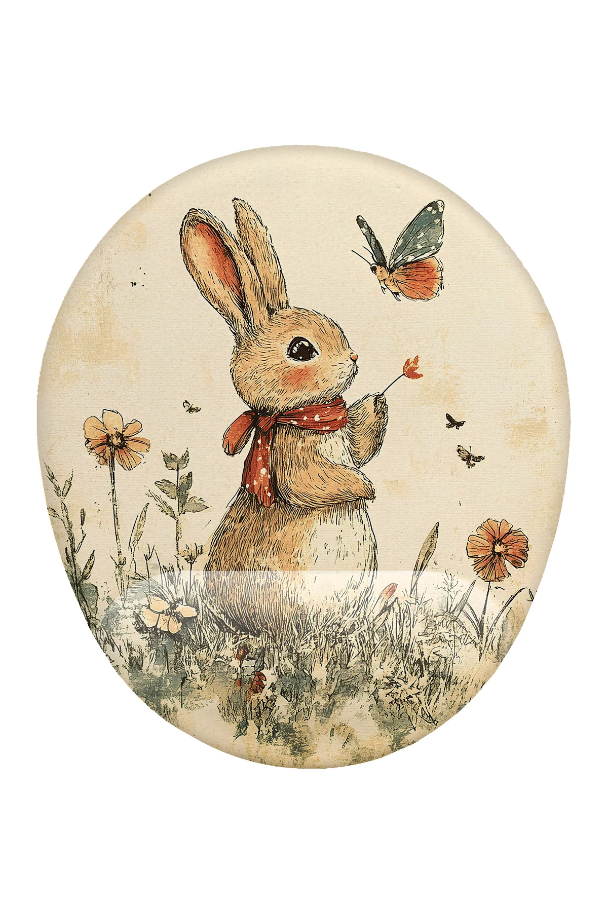 Sevimli Tavşan Bilek Destekli Mouse Pad Ergonomik Kaymaz Taban Mo