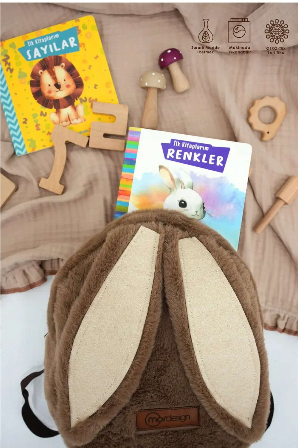 Sevimli Tavşan Çocuk Sırt Çantası: Kreş/Anasınıfı İçin Peluş Kuma