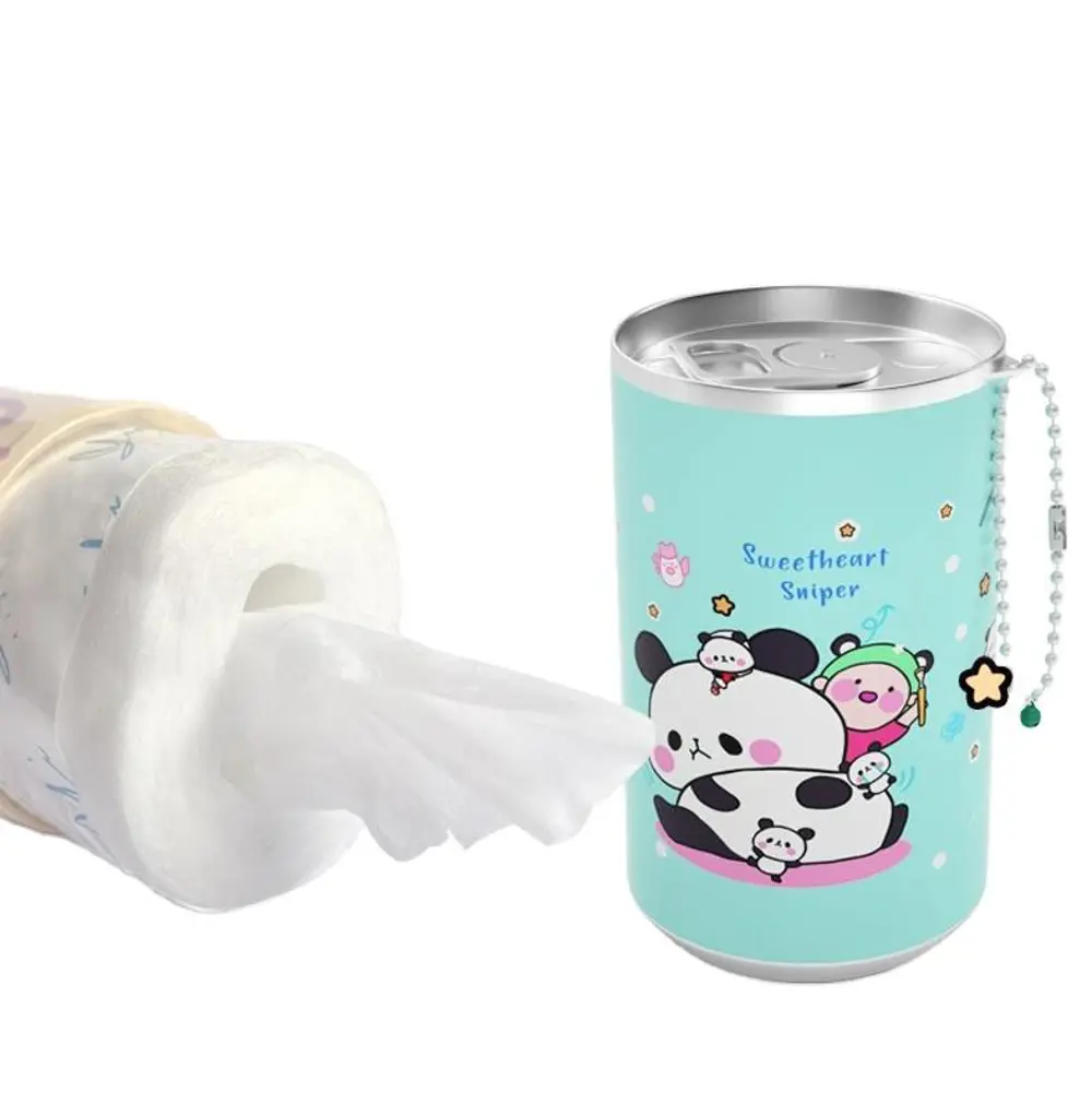 Sevimli Teneke Kutu Görünümlü Islak Mendil Anahtarlık Çanta Süsü 