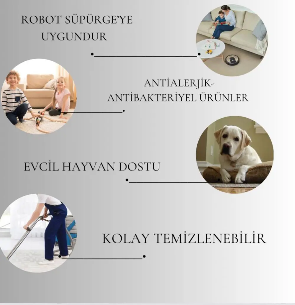 Sevimli Unicorn Tasarım Halı Mavi Gri Halı Yumuşak Yuvarlak Jüt H