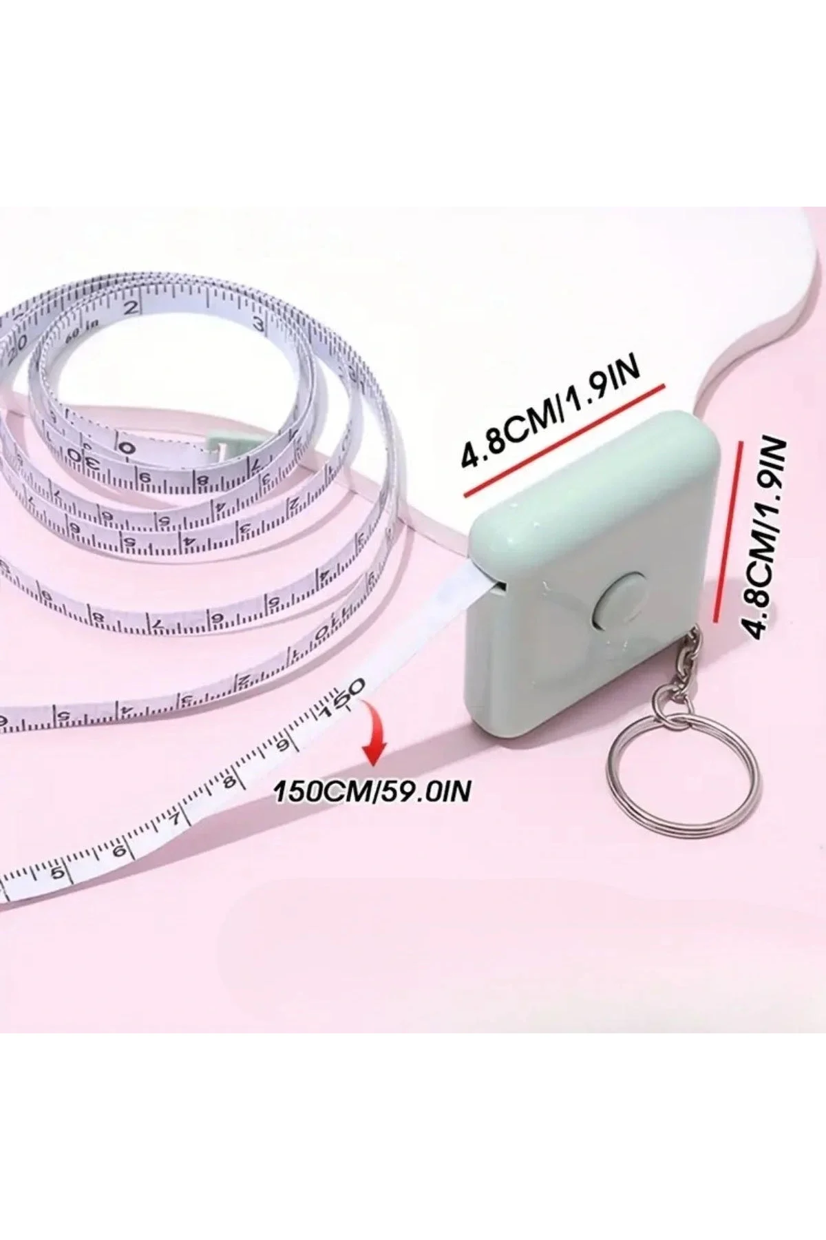 Sevimli Yumuşak Stickerli 150 cm Uzunluğunda Pratik Taşınabilir Ç