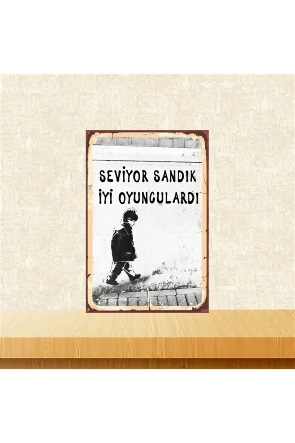 Seviyor Sandık 20-30 Cm Retro Ahşap Poster Tkfx4479
