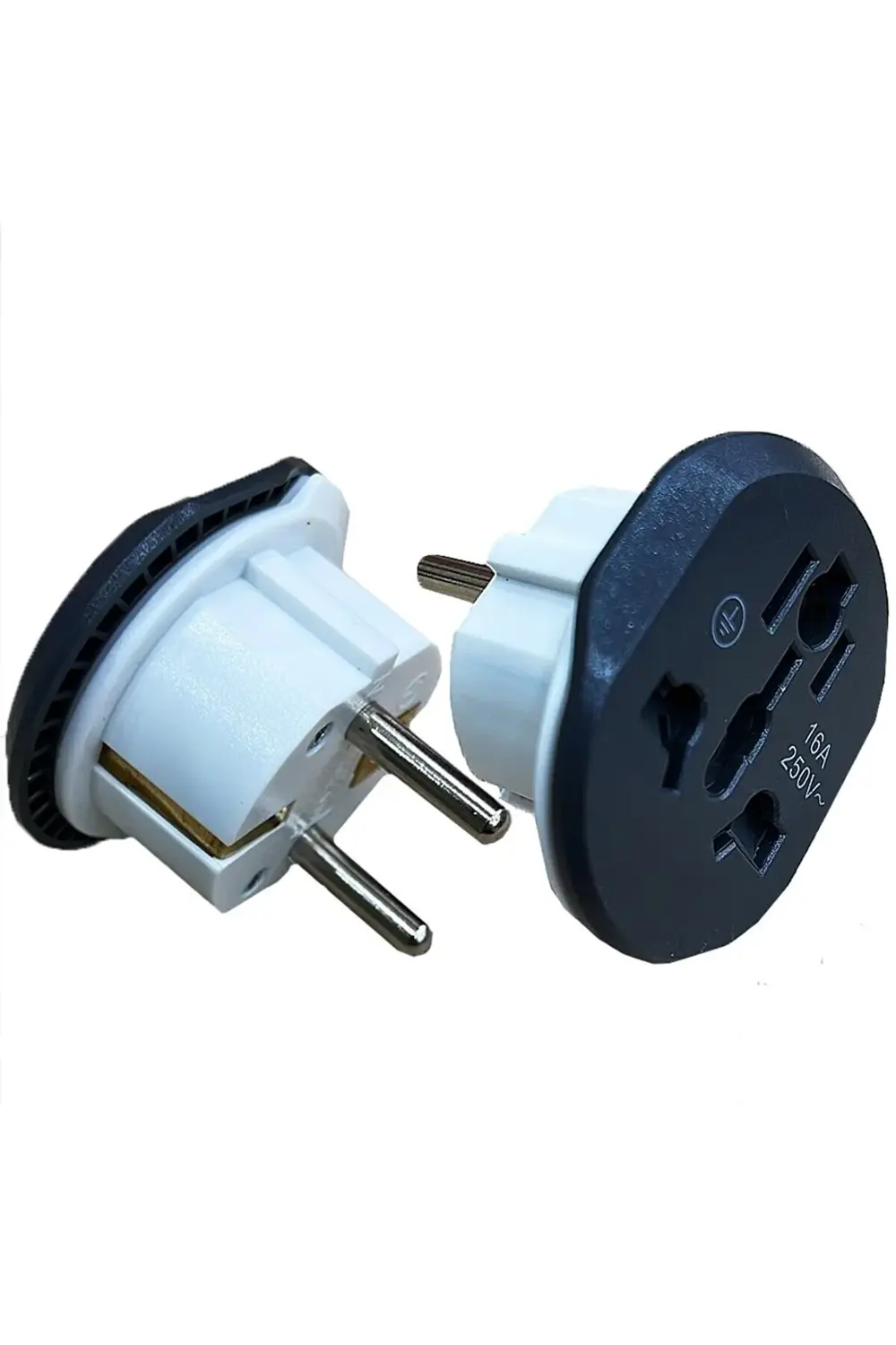 Seyahat Adaptörü Universal Türk Çevirici Siyah Beyaz 16a Priz Çev