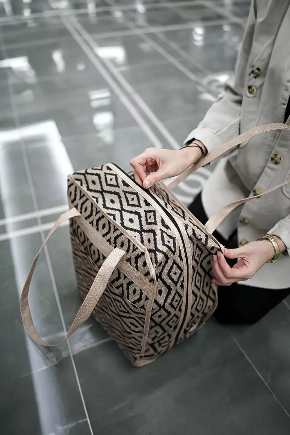 Seyahat Ayakkabı Çantası - Desenli. 35x22x40cm