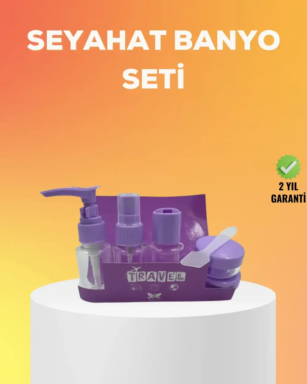Seyahat Bakım Seti 5 Parça Sızdırmaz Şeffaf Kapaklı 30ml