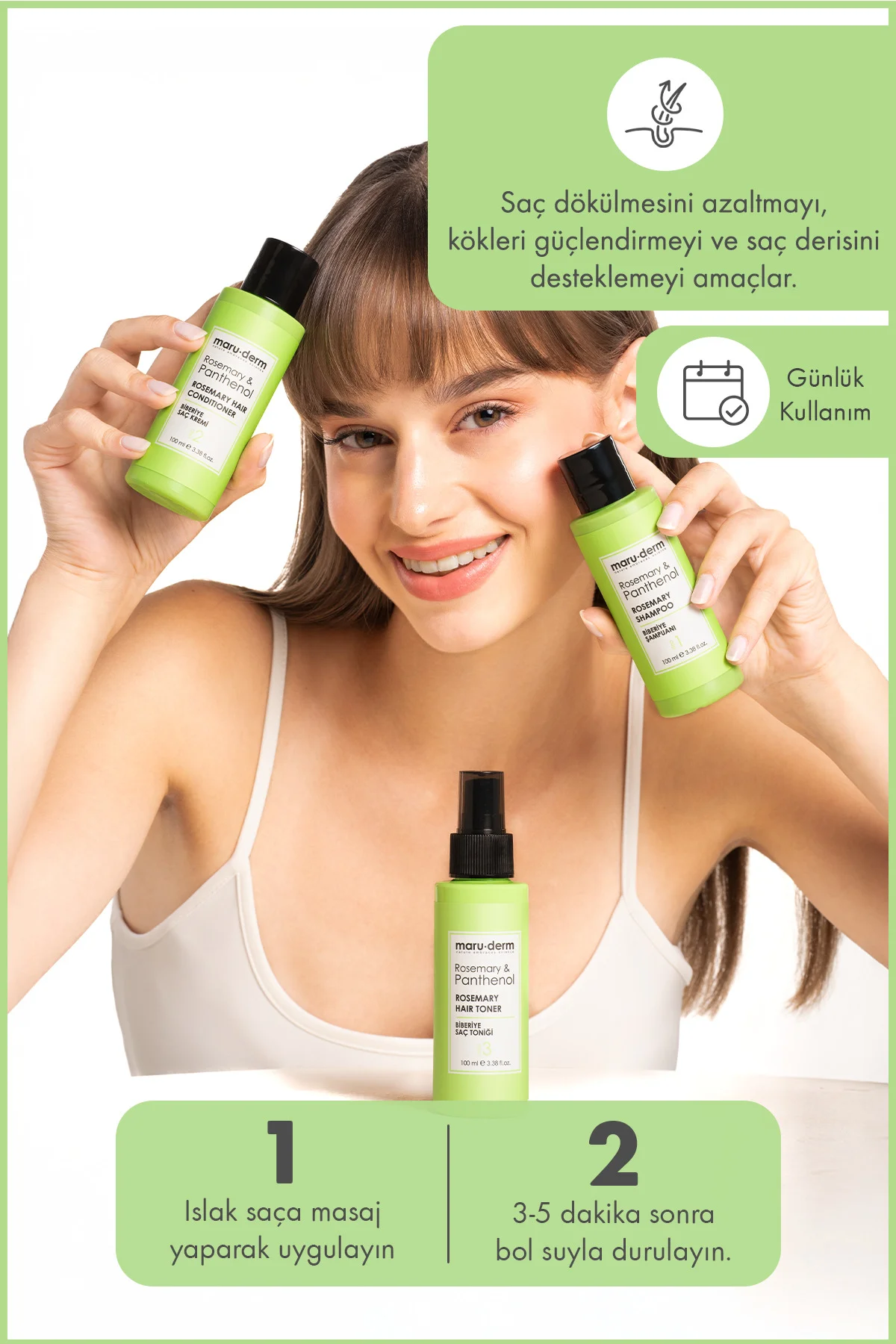 Seyahat Boy - Sülfatsız Biberiye Şampuan 100 ml | Sülfatsız, Tuzs