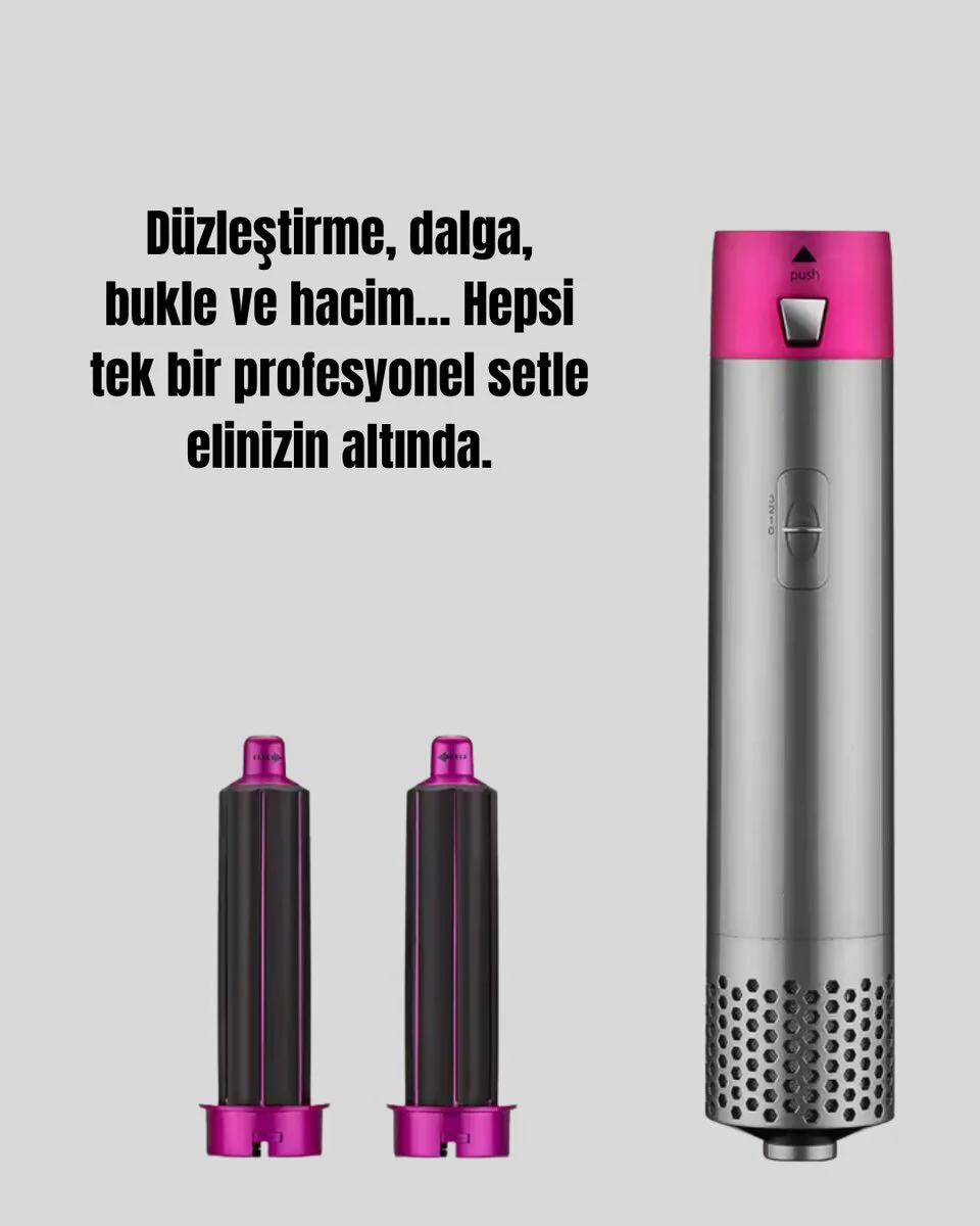 Seyahat Boyu Taşınabilir Profesyonel Saç Şekillendirici Set - Katlanabilir Saç Düzleştirici ve Bukle Makinesi