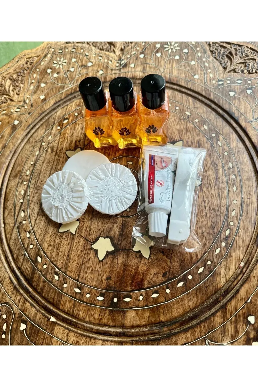 Seyahat / Hijyen Seti Kalıp Sabun Şampuan Diş Seti