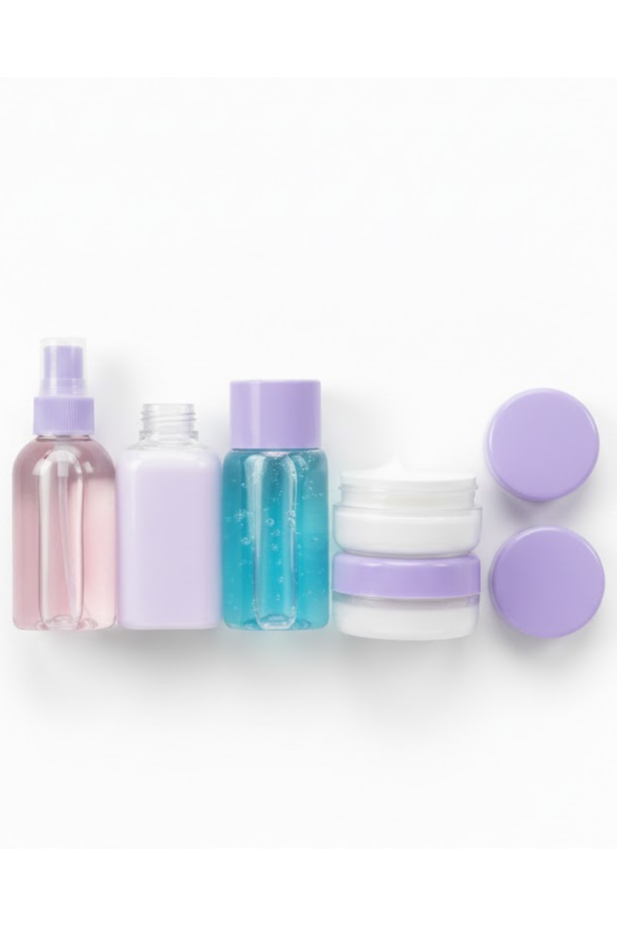 Seyahat İçin 5’li Şeffaf Kozmetik Şişe Seti 30 ml - Lisinya