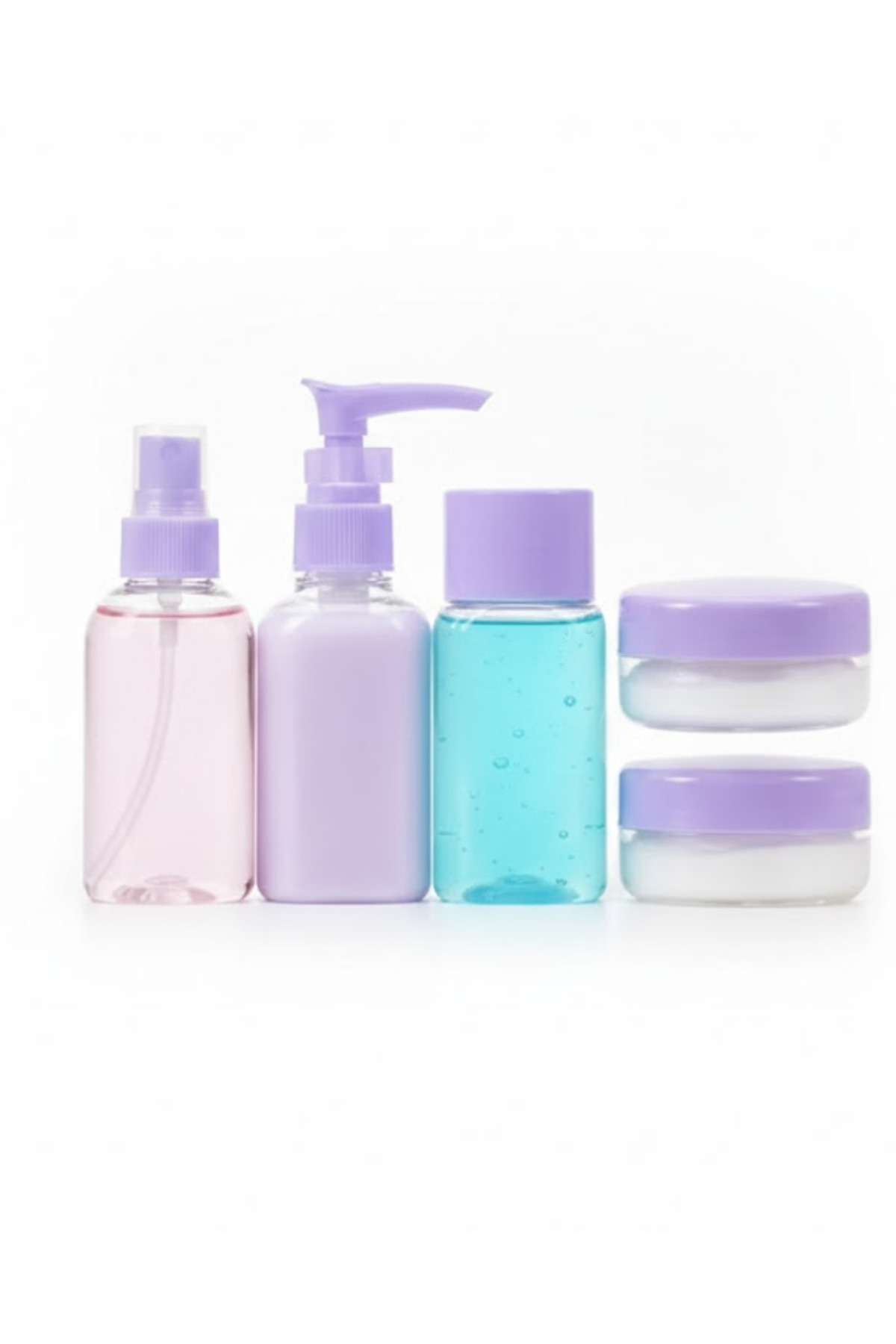 Seyahat İçin 5’li Şeffaf Kozmetik Şişe Seti 30 ml - Lisinya