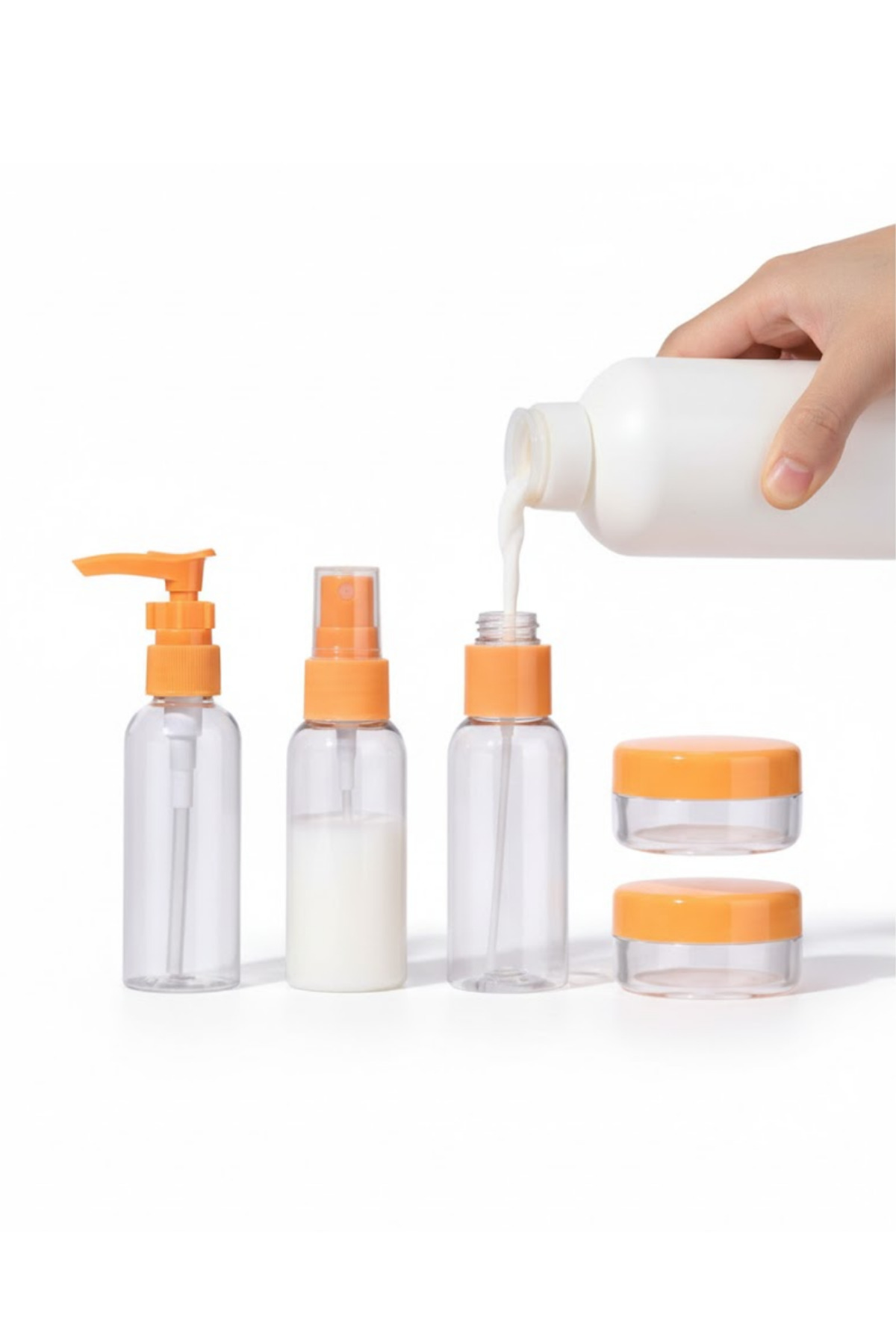 Seyahat İçin 5’li Şeffaf Kozmetik Kap Seti 30 ml - Lisinya