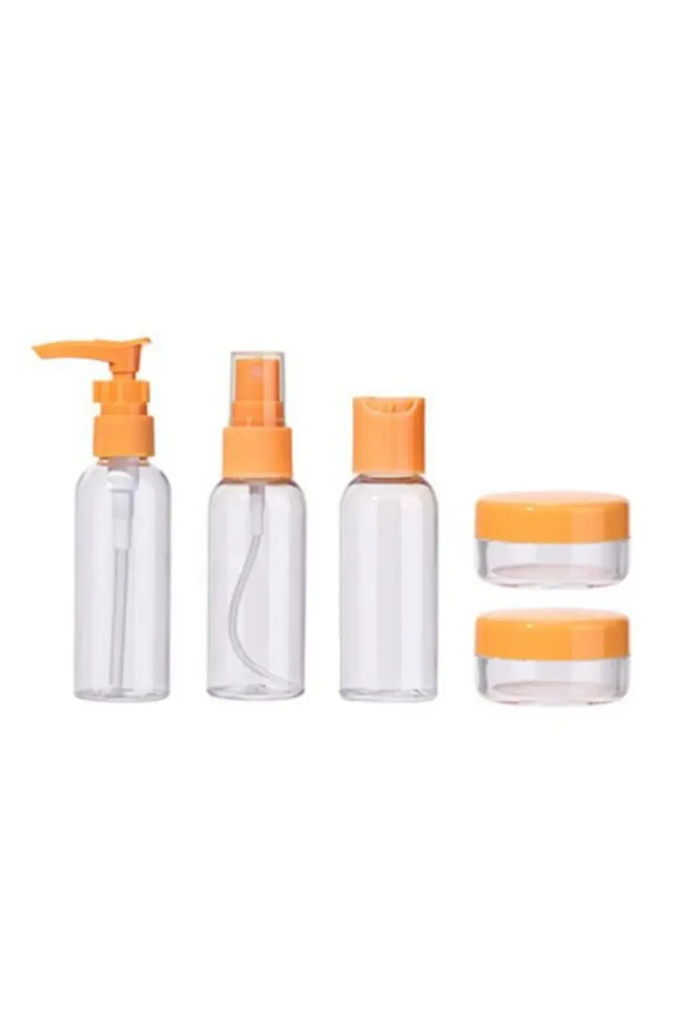 Seyahat İçin 5’li Şeffaf Kozmetik Kap Seti 30 ml