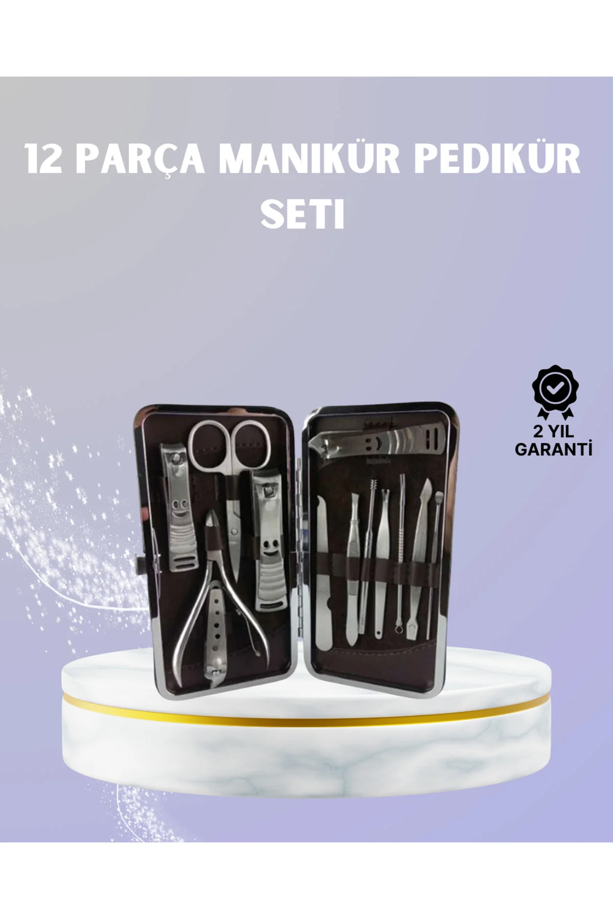 Seyahat İçin Taşınabilir Deri Çantalı Bakım Seti