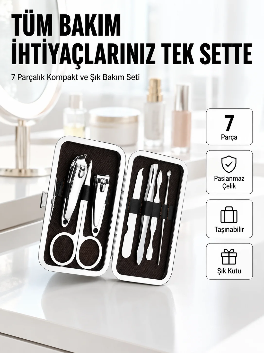 Seyahat İçin Uygun Çok Amaçlı Kişisel Bakım Seti Seyahat İçin Uygun Çok Amaçlı Kişisel Bakım Seti