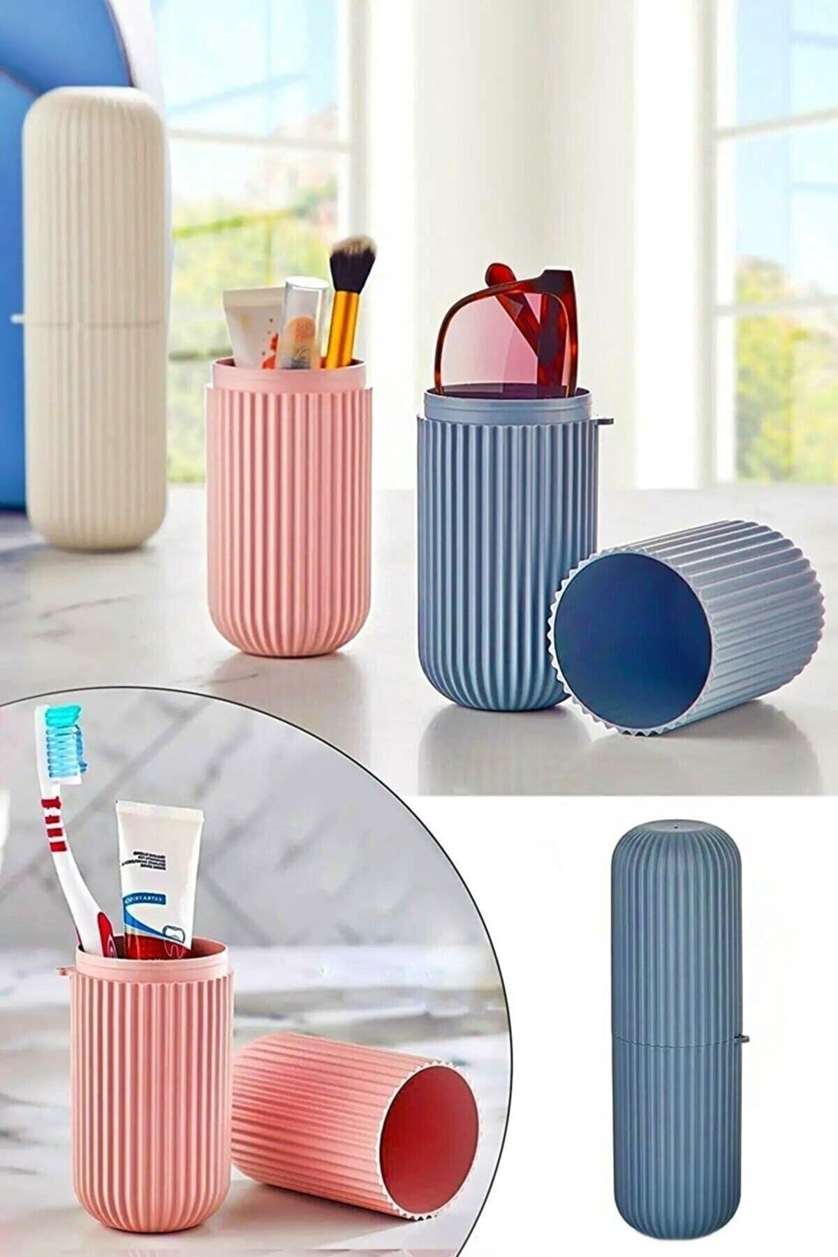 Seyahat Saklama Kabı Diş Fırçalık Organizer Banyo Kutusu Çok Amaç